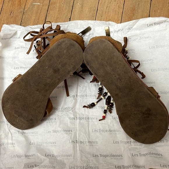 Les tropeziennes sandales - Leather- Camel - size 12 - Picture 3 of 4